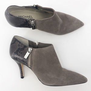 Michael Kors Brown Zip Booties 7